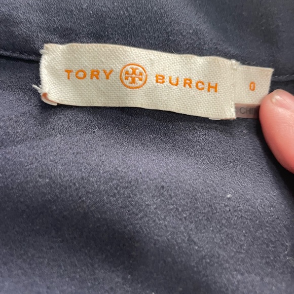 Tory Burch Ariana Tribal Embroidered Navy Tunic Size 0 EUC - Picture 8 of 11